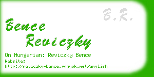 bence reviczky business card